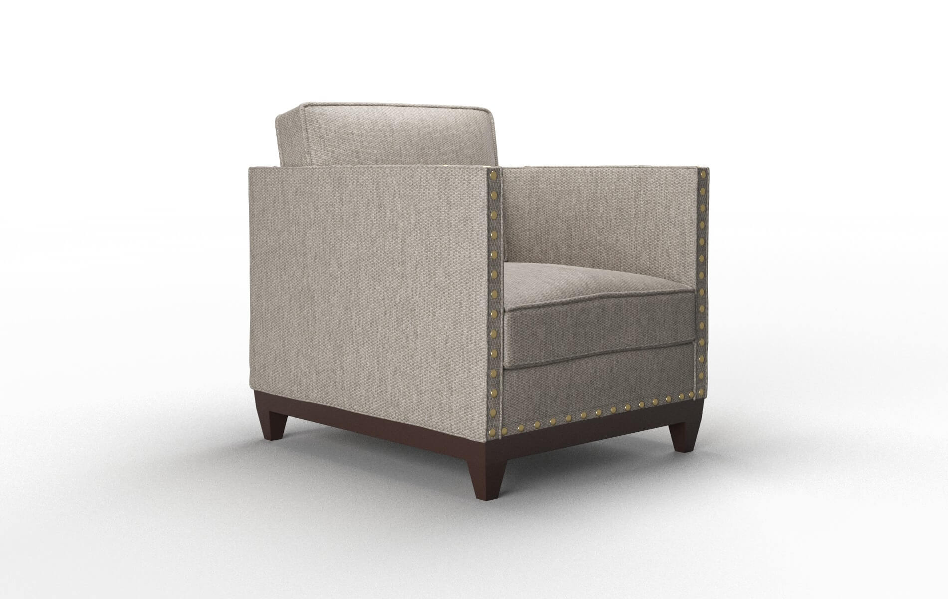 Florence Cosmo Taupe Chair espresso legs 2