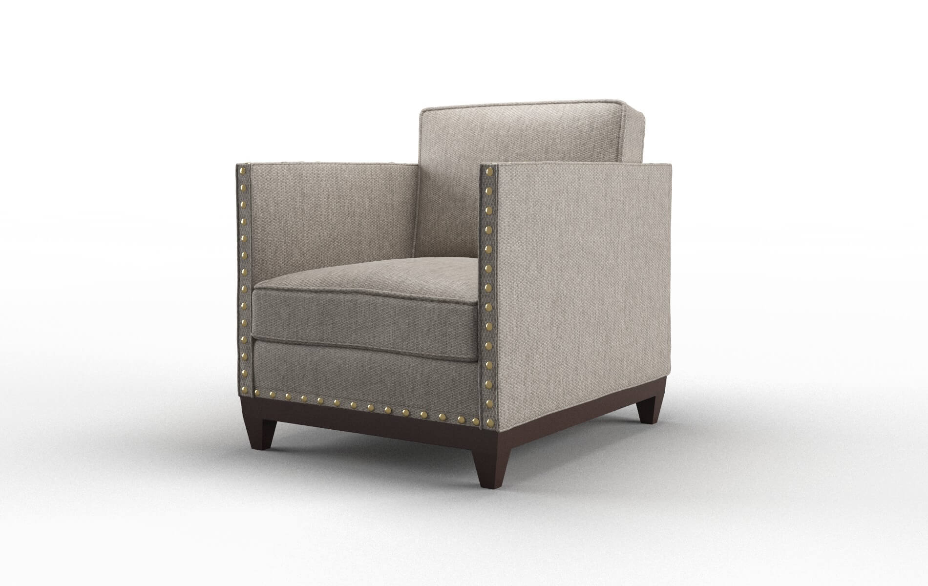 Florence Cosmo Taupe Chair espresso legs 4