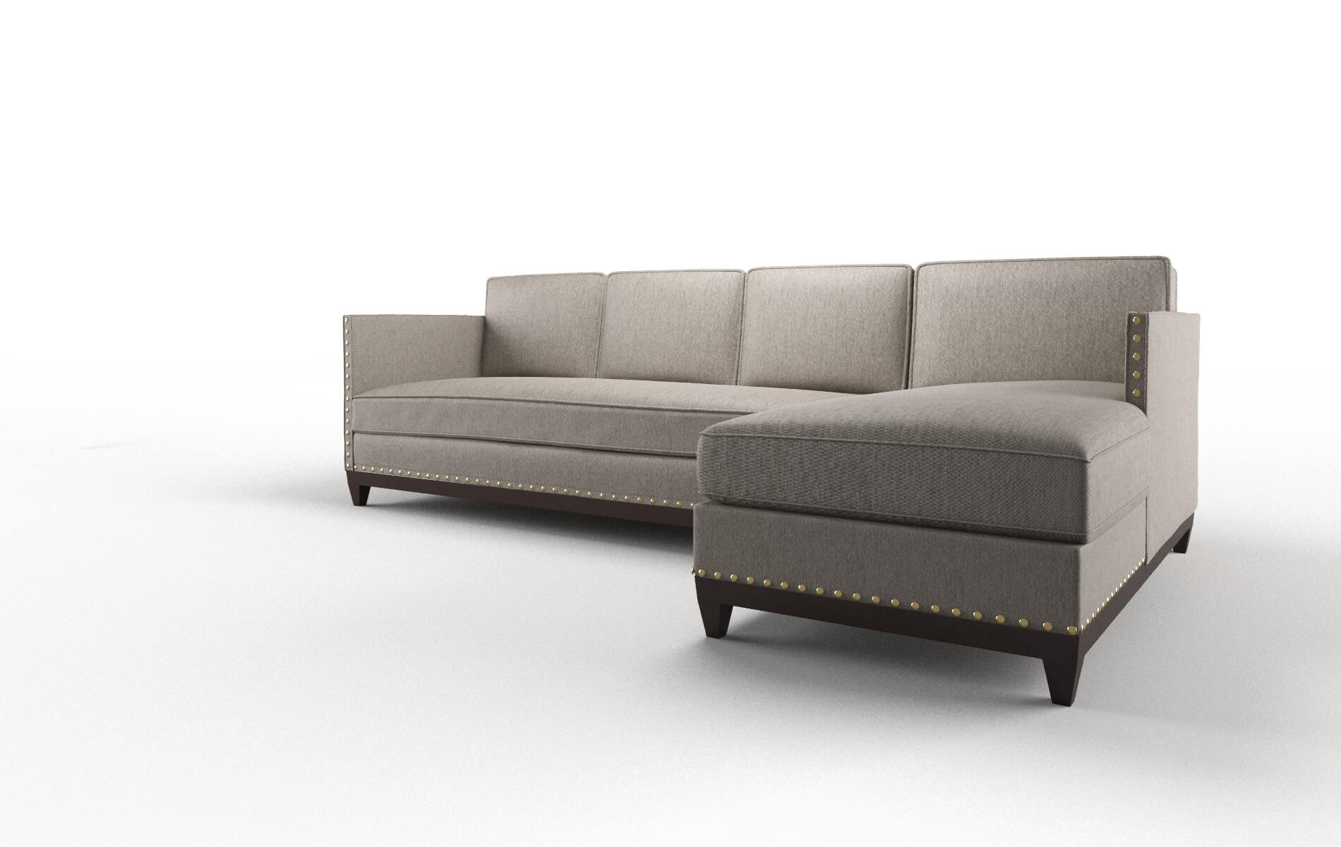 Florence Cosmo Taupe Panel espresso legs 4