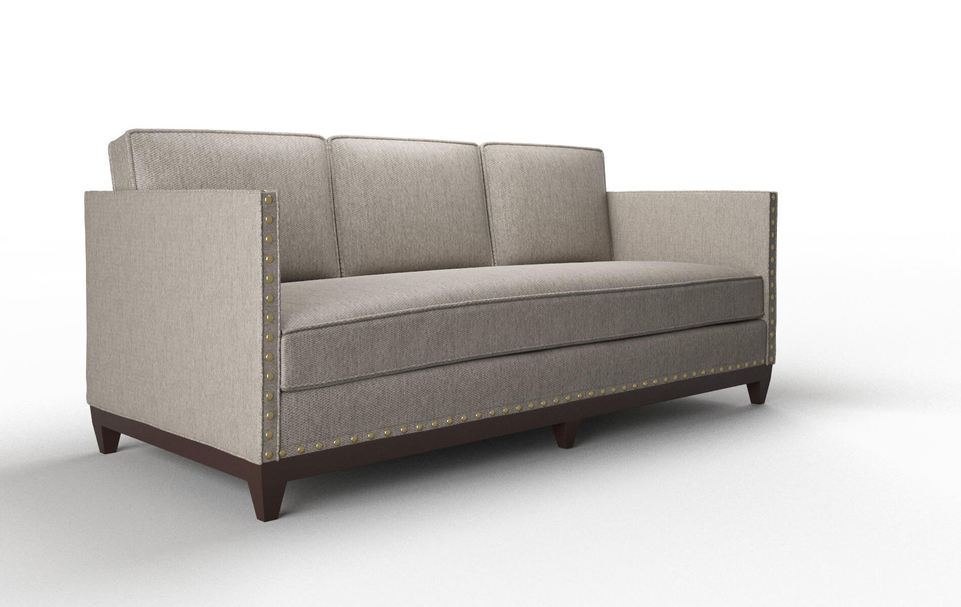Florence Cosmo Taupe Sofa espresso legs 2