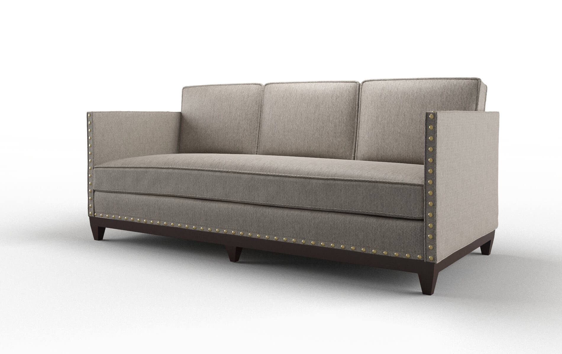 Florence Cosmo Taupe Sofa espresso legs 4