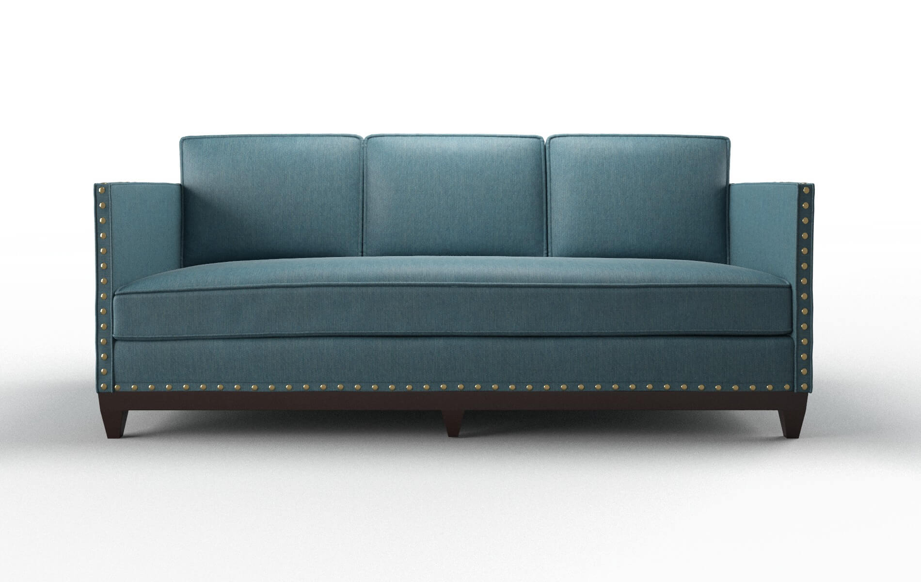 Florence Cosmo Teal Sofa espresso legs 1