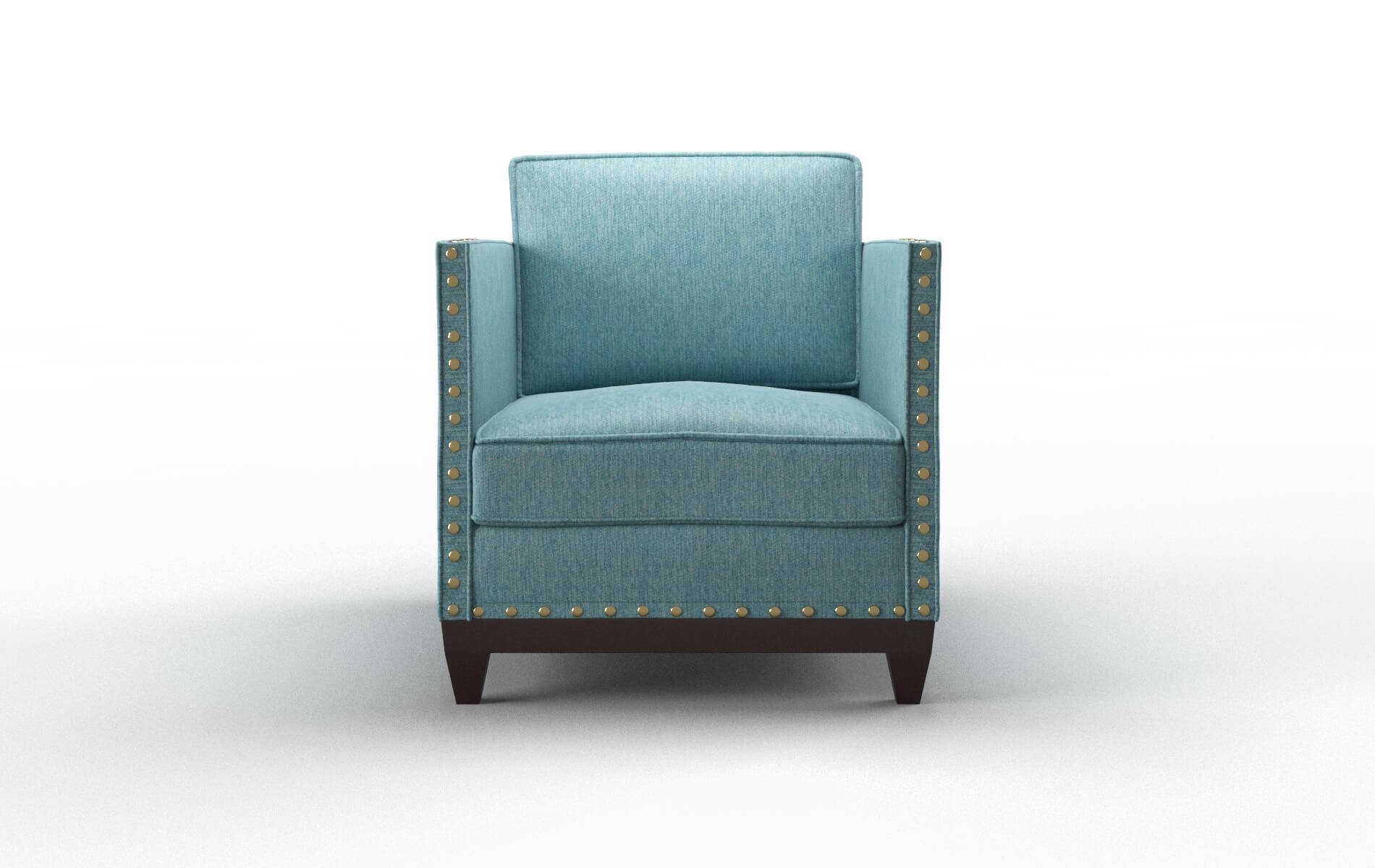 Florence Cosmo Turquoise Chair espresso legs 1