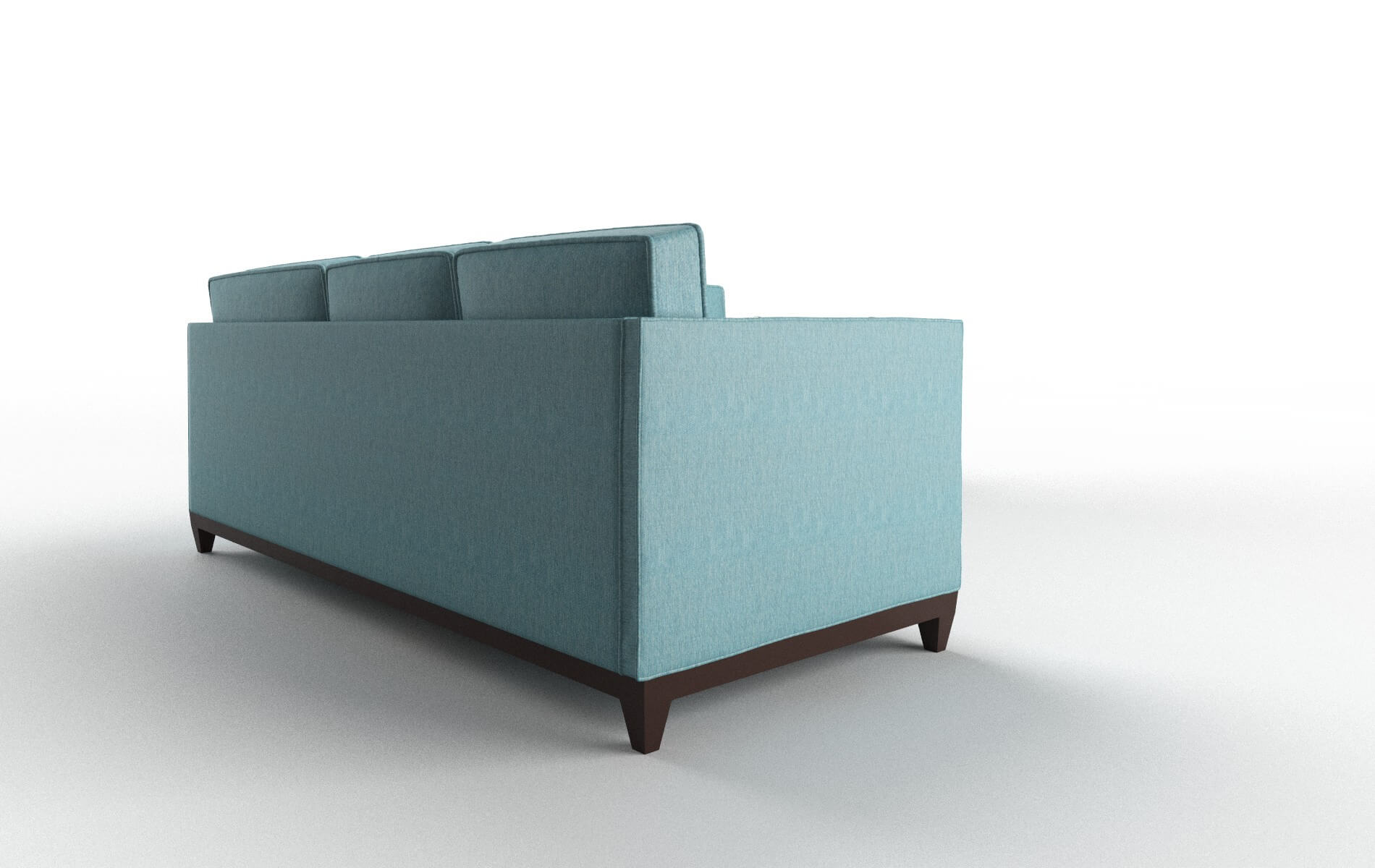 Florence Cosmo Turquoise Sectional espresso legs 3