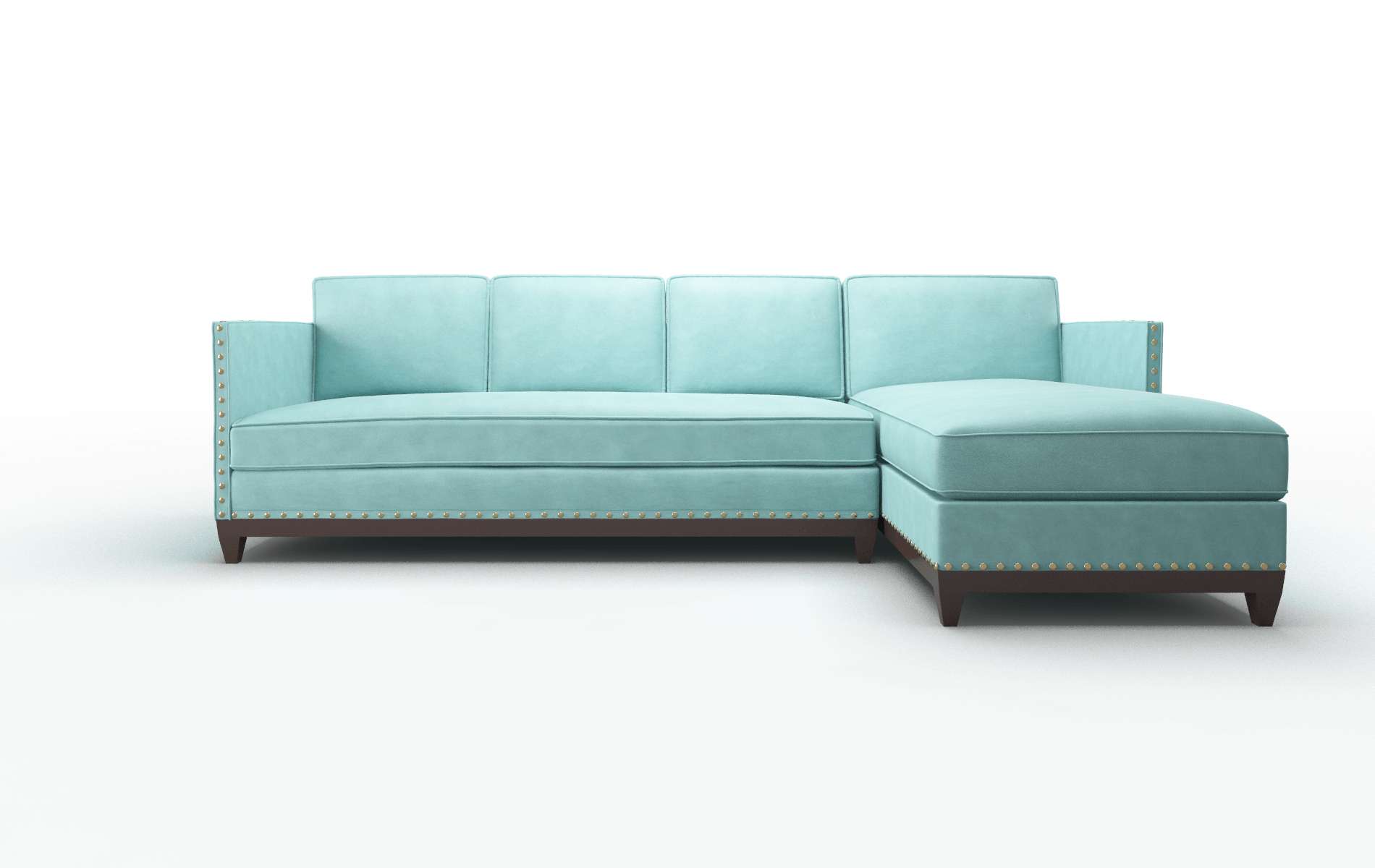 Florence Curious Turquoise chair espresso legs