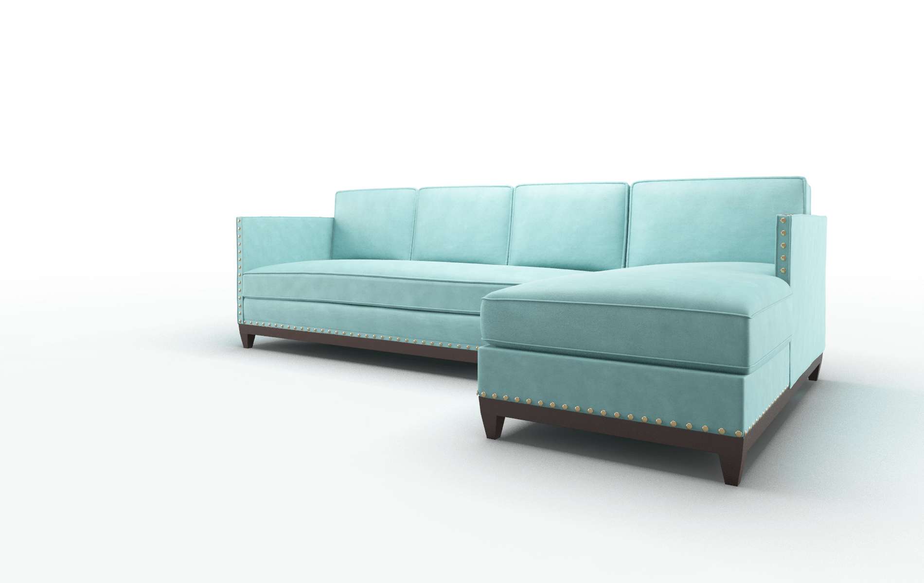 Florence Curious Turquoise Panel espresso legs 4