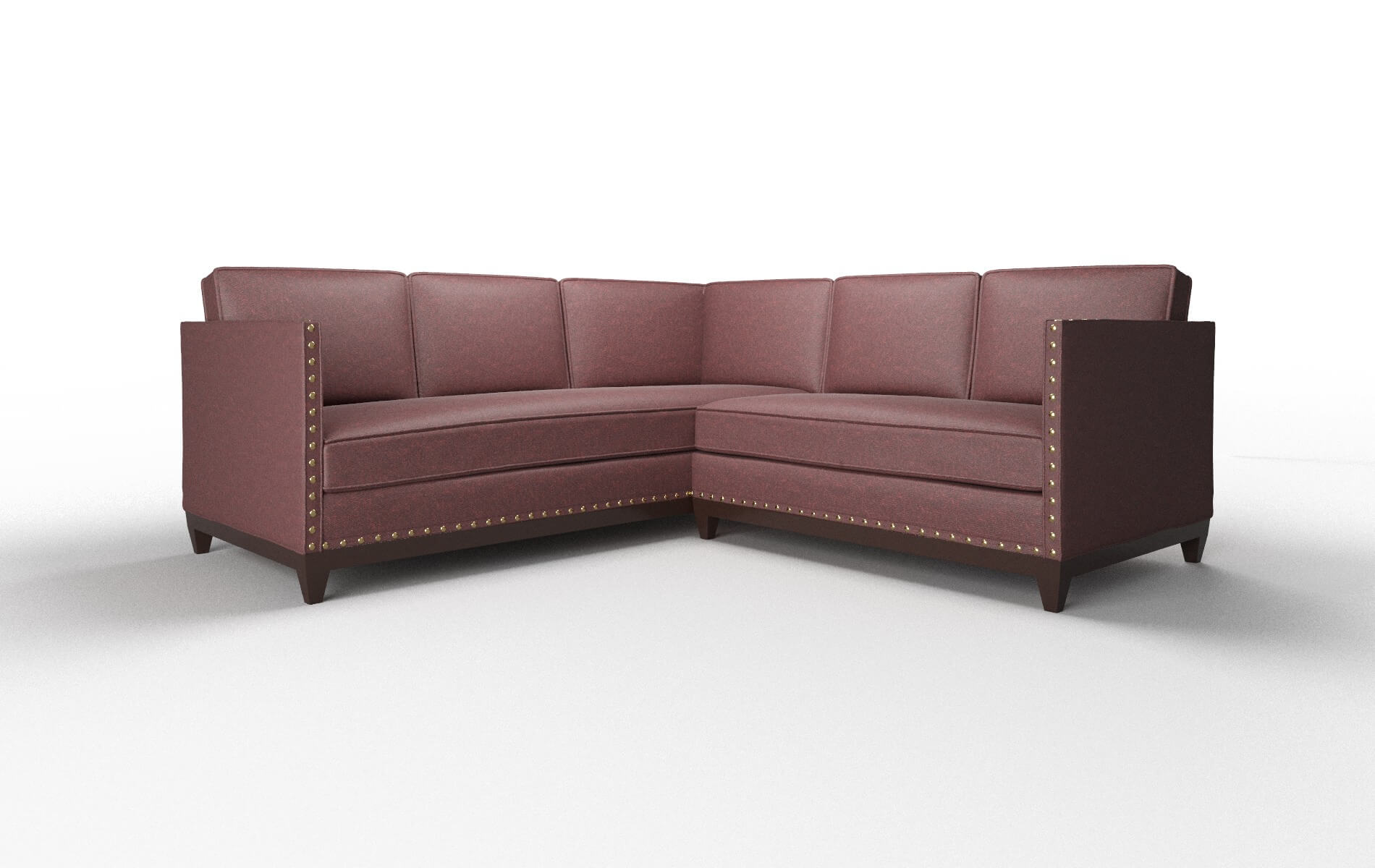 Florence Derby Berry Sectional espresso legs 1