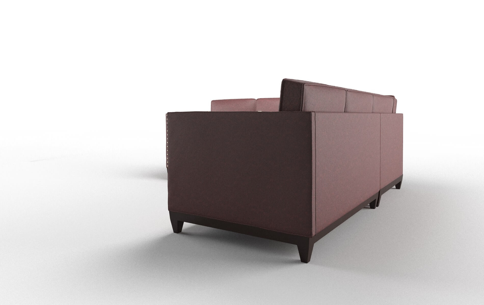 Florence Derby Berry Sectional espresso legs 4