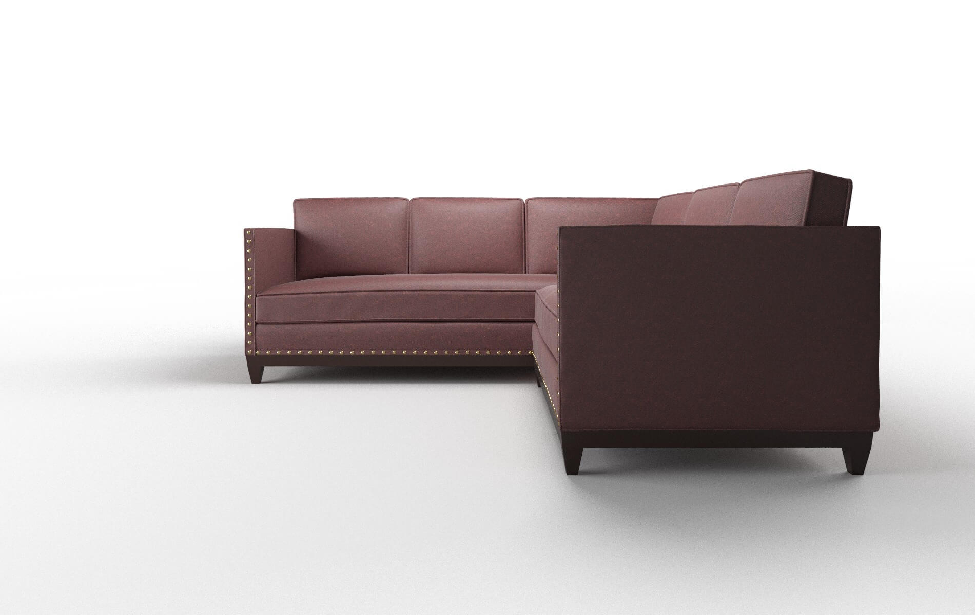 Florence Derby Berry Sectional espresso legs 5