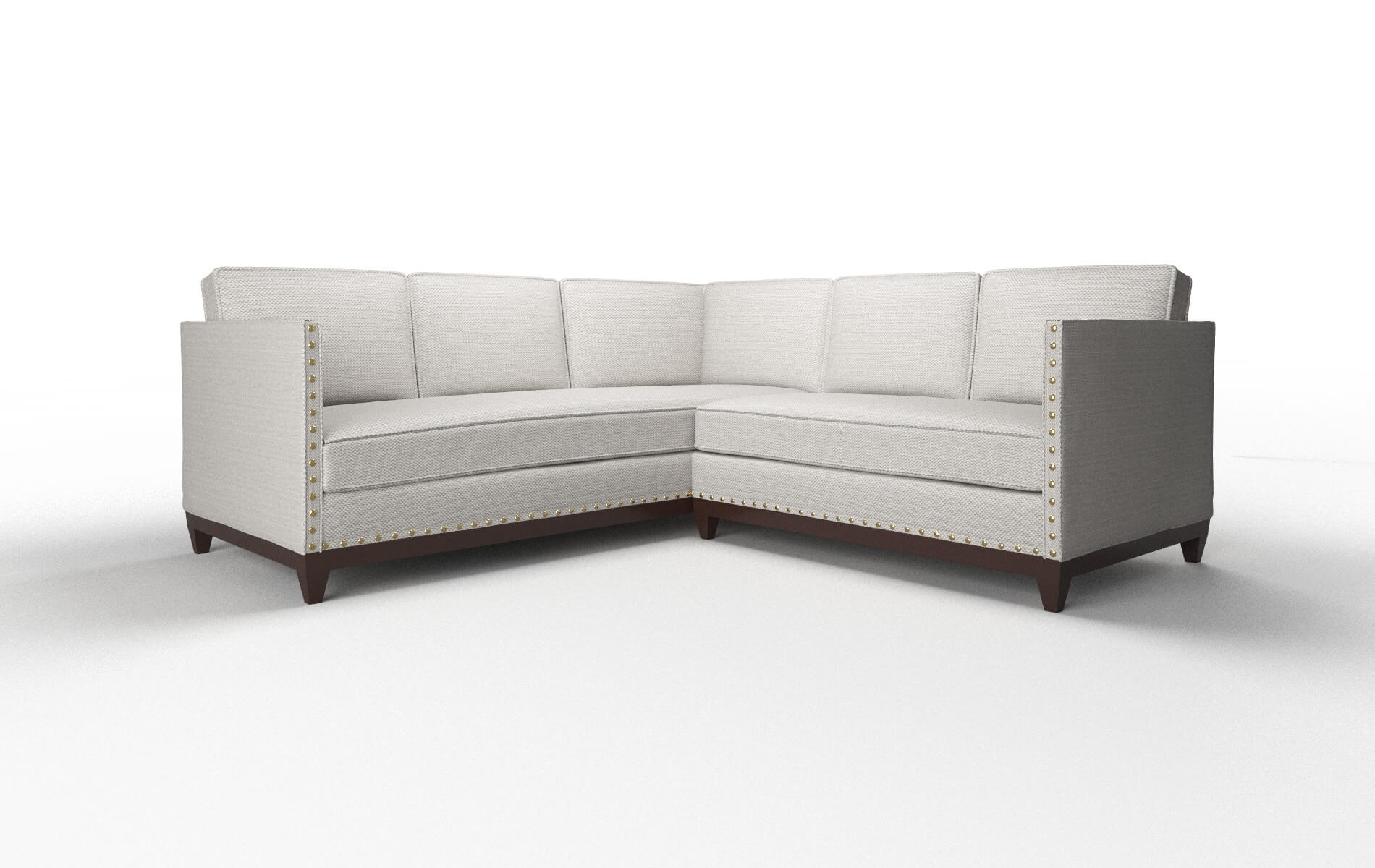 Florence Derby Grey Sectional espresso legs 1