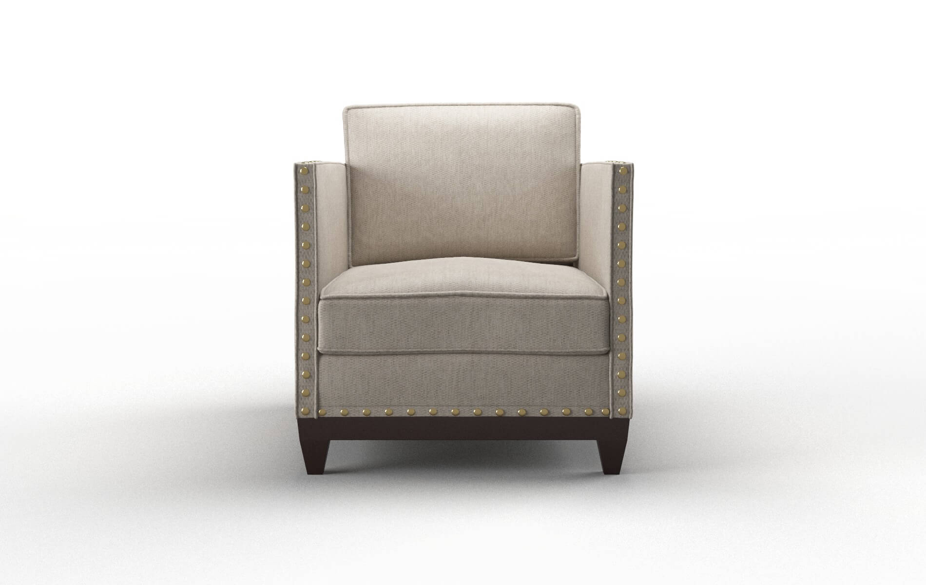 Florence Derby linen Chair Espresso Legs  1