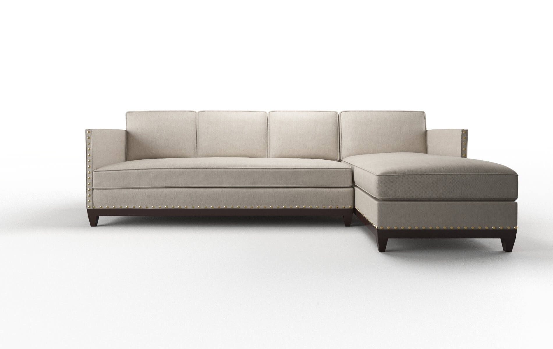 Florence Derby Linen Panel espresso legs 1