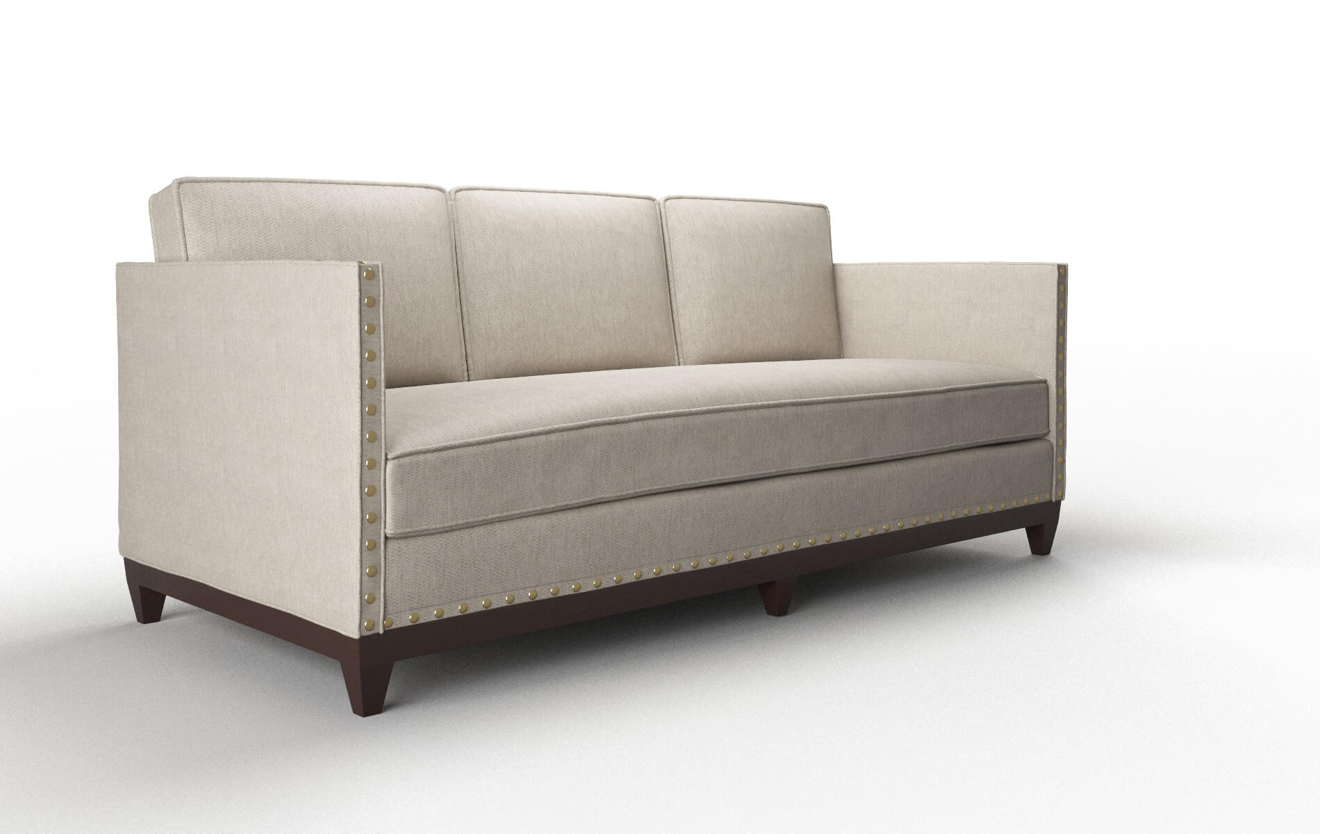 Florence Derby Linen Sofa espresso legs 2