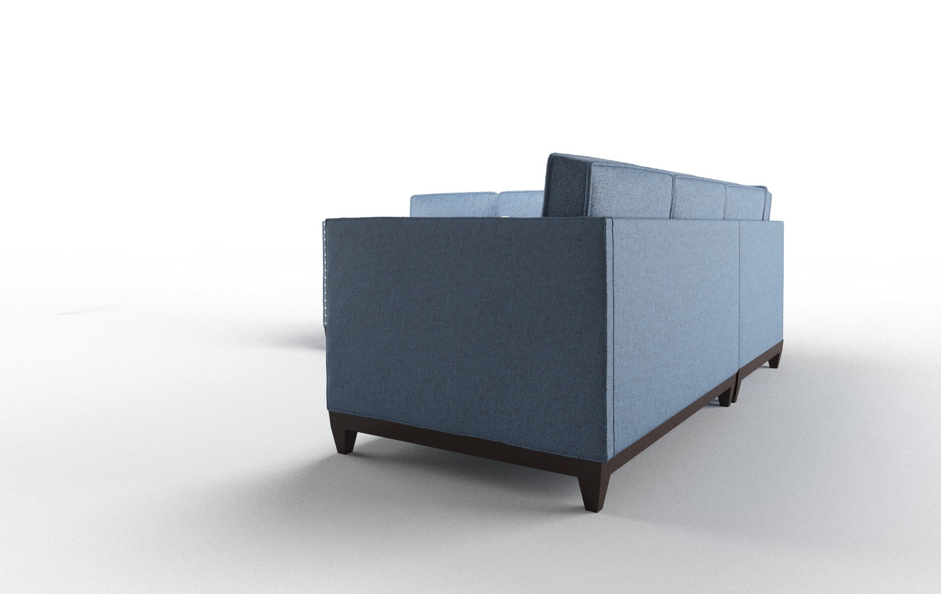Florence Derby Navy Sectional espresso legs 4