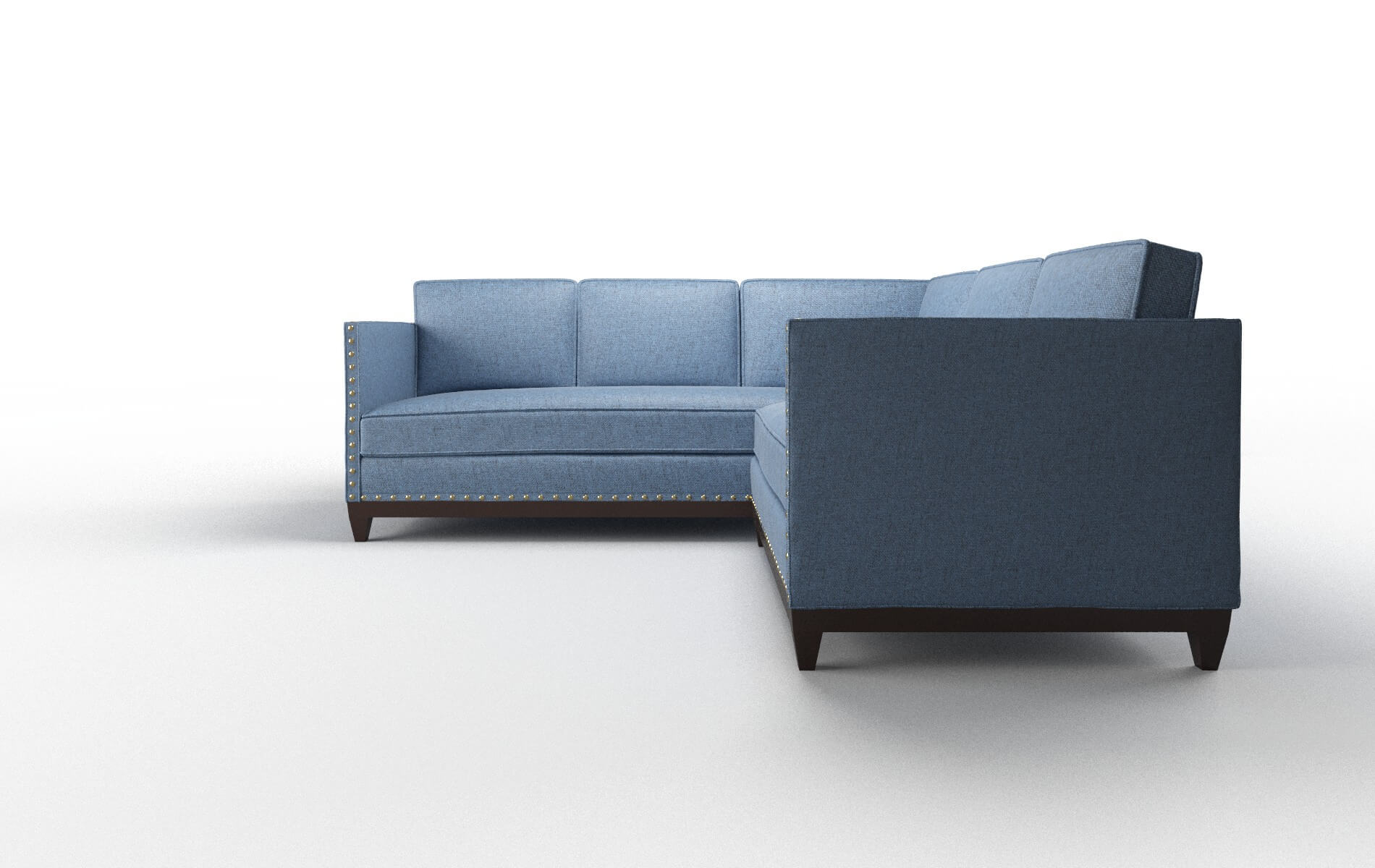 Florence Derby Navy Sectional espresso legs 5