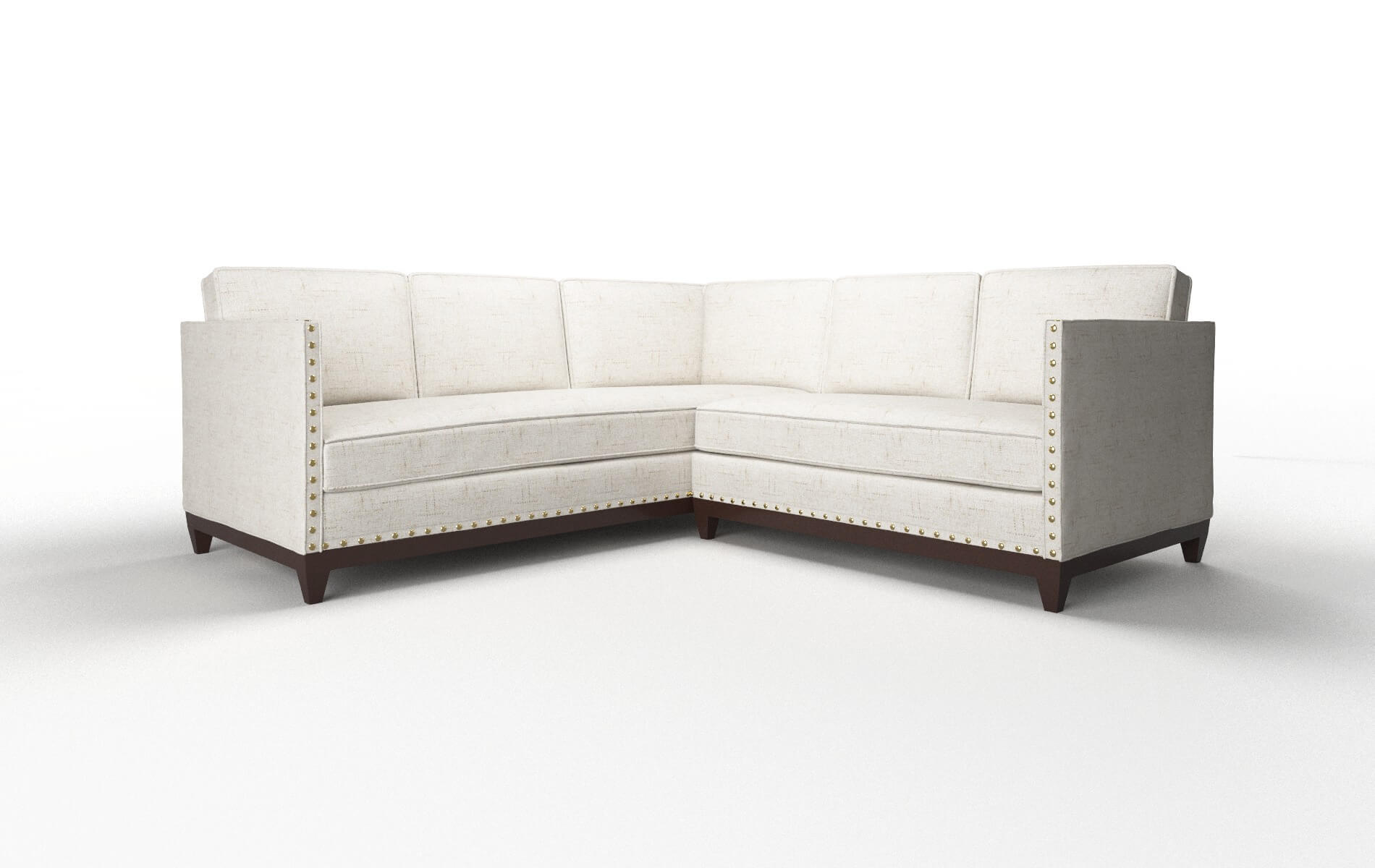 Florence Derby Taupe Sectional espresso legs 1