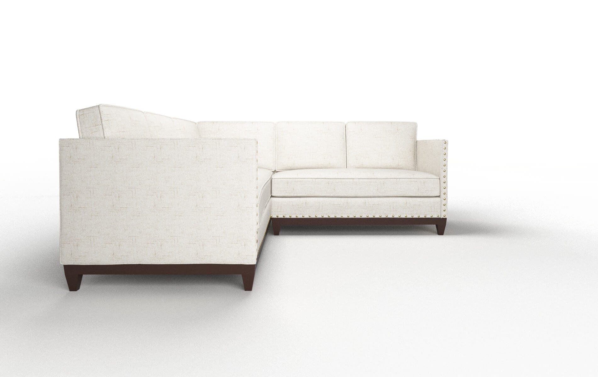 Florence Derby Taupe Sectional espresso legs 2