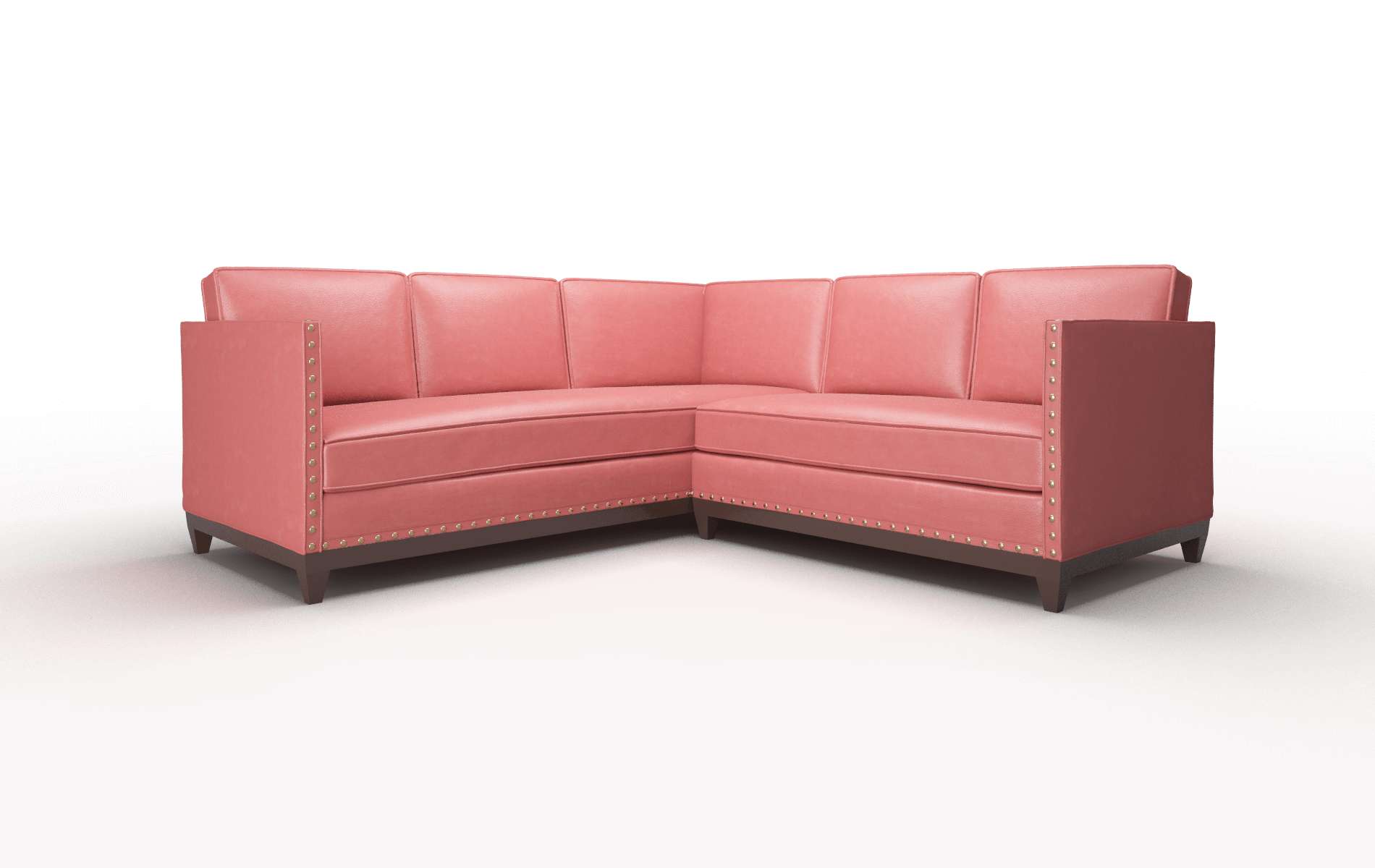 Florence Dillion Cordovan Sectional espresso legs 1