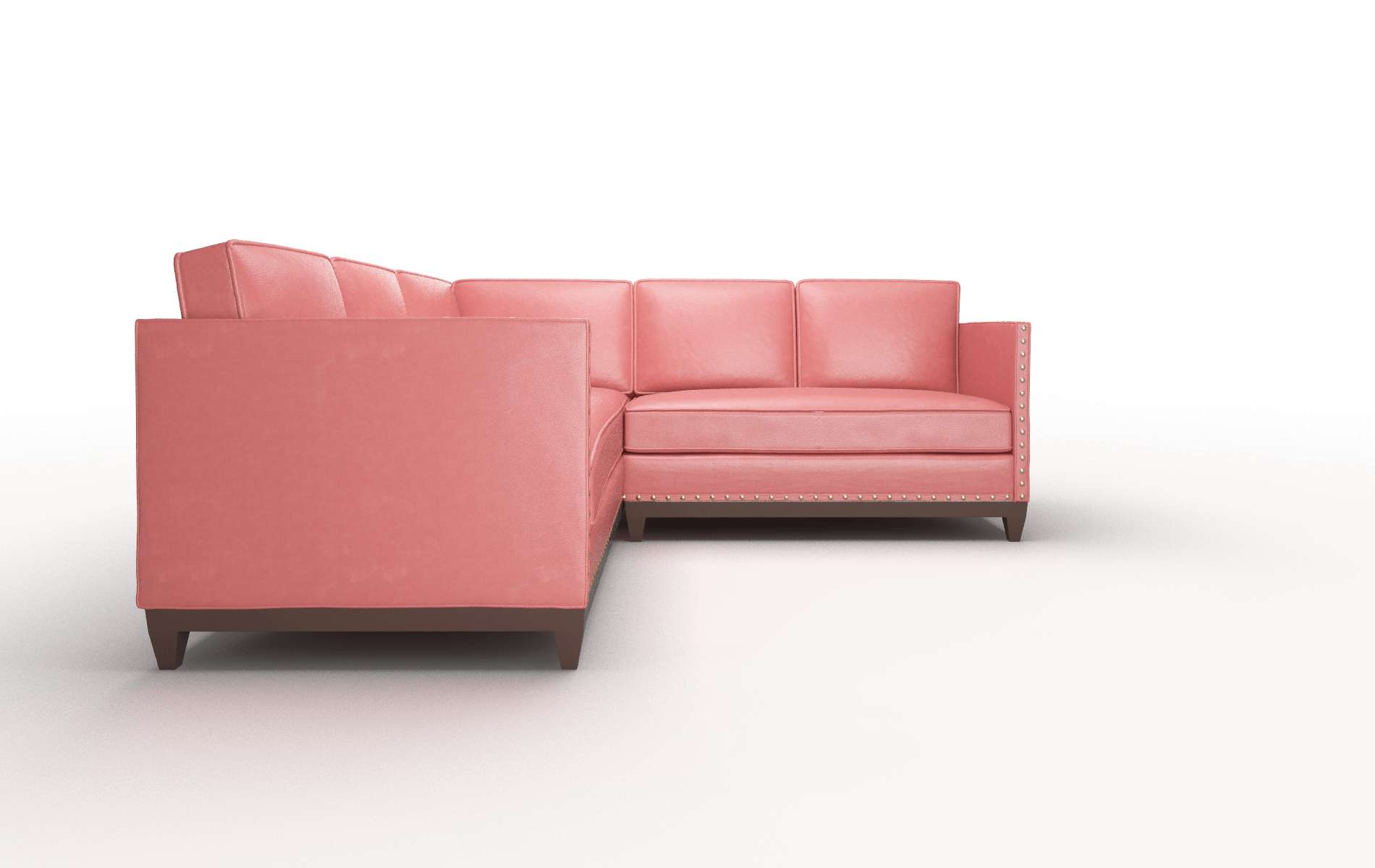 Florence Dillion Cordovan Sectional espresso legs 2