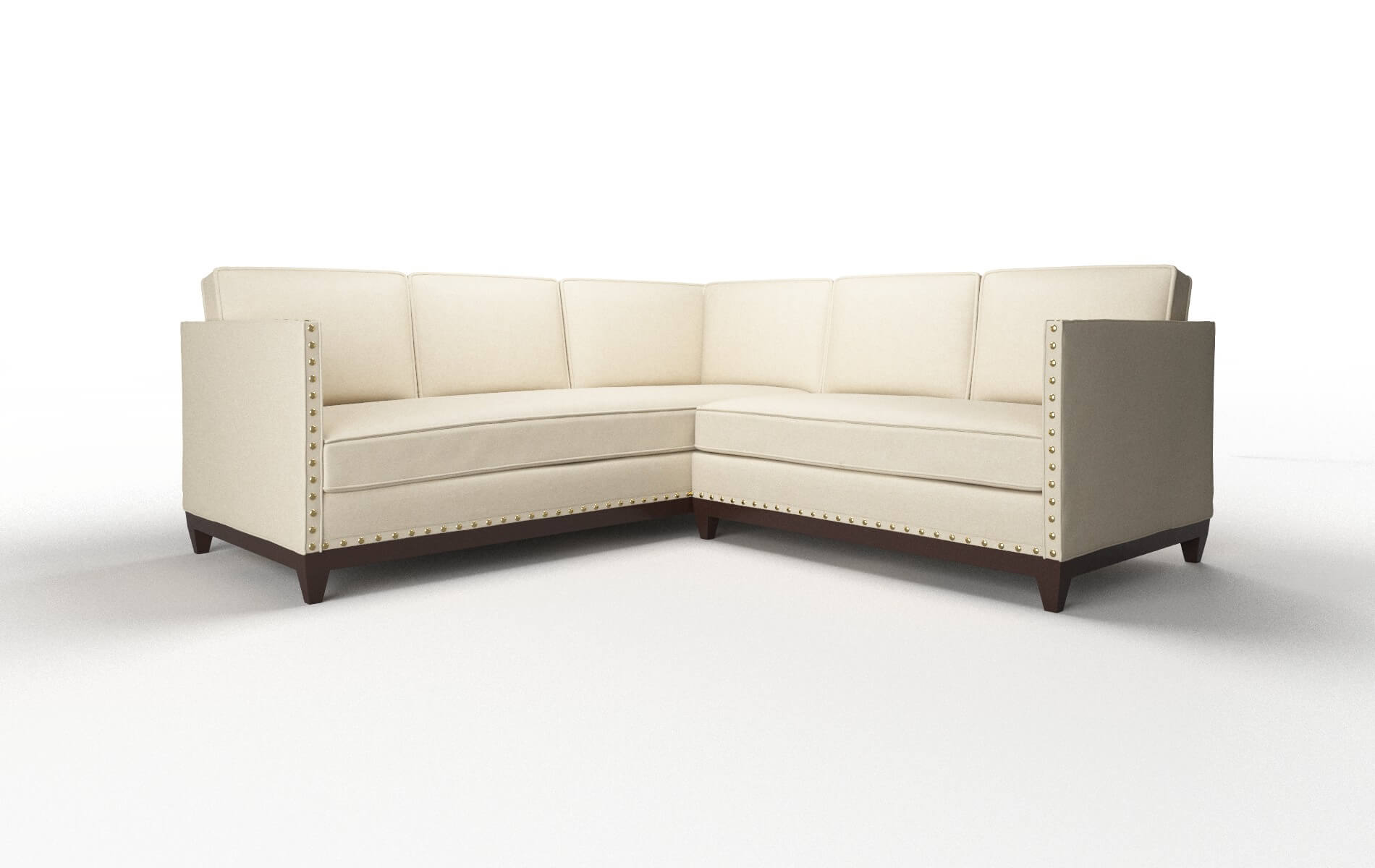 Florence Dream_d Almond Sectional espresso legs 1