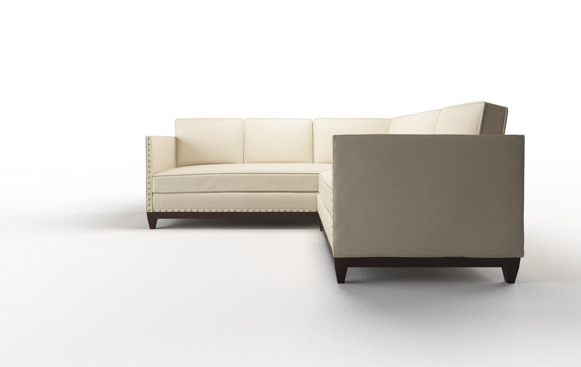Florence Dream_d Almond Sectional espresso legs 5