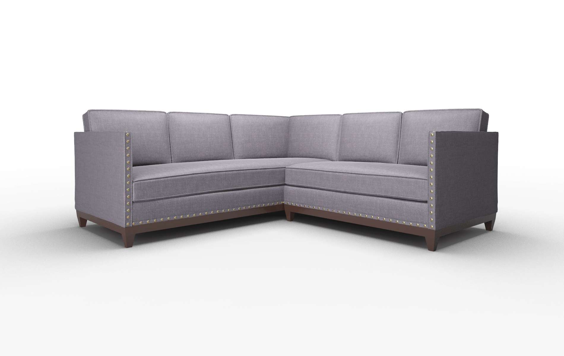 Florence Durham Ink Sectional espresso legs 1