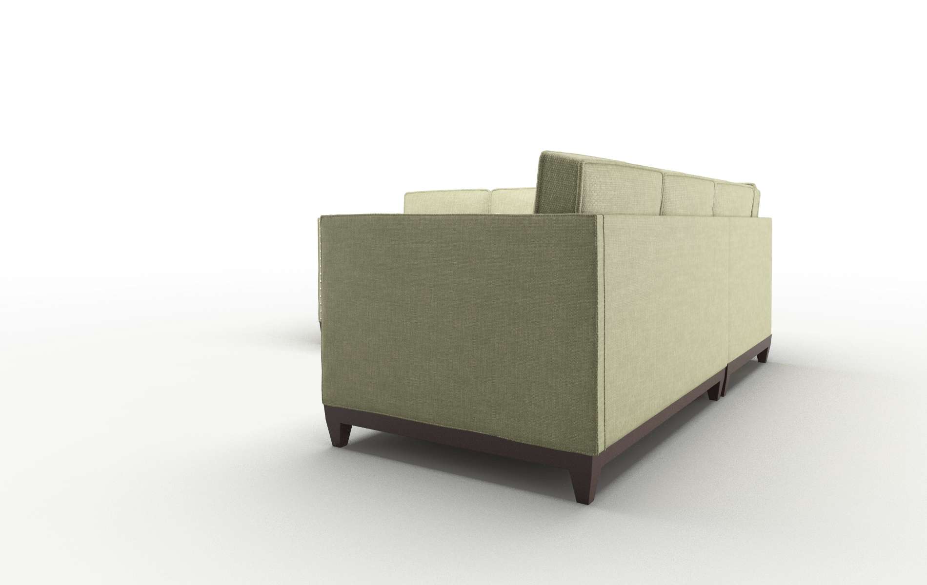 Florence Durham Lime Sectional espresso legs 4