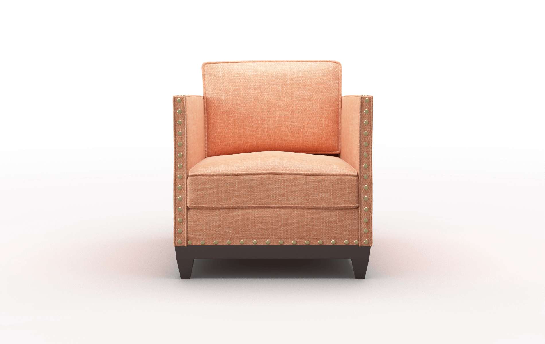 Florence Durham Tangerine Chair espresso legs 1