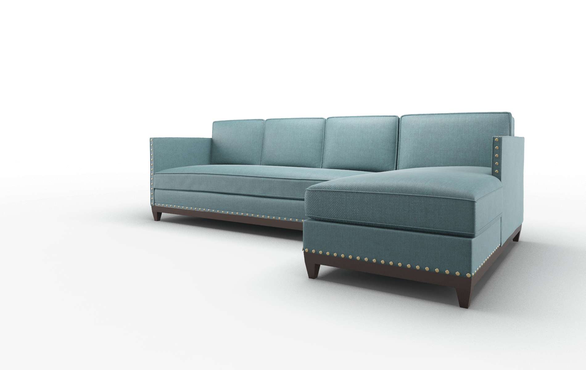 Florence Elliot Teal Panel espresso legs 4