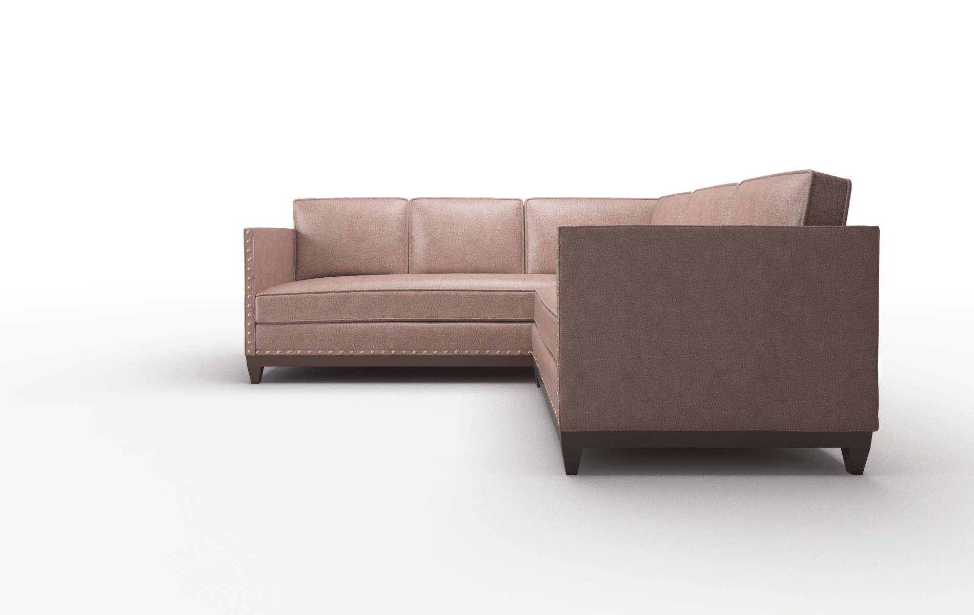 Florence Ford Brown Sectional espresso legs 5