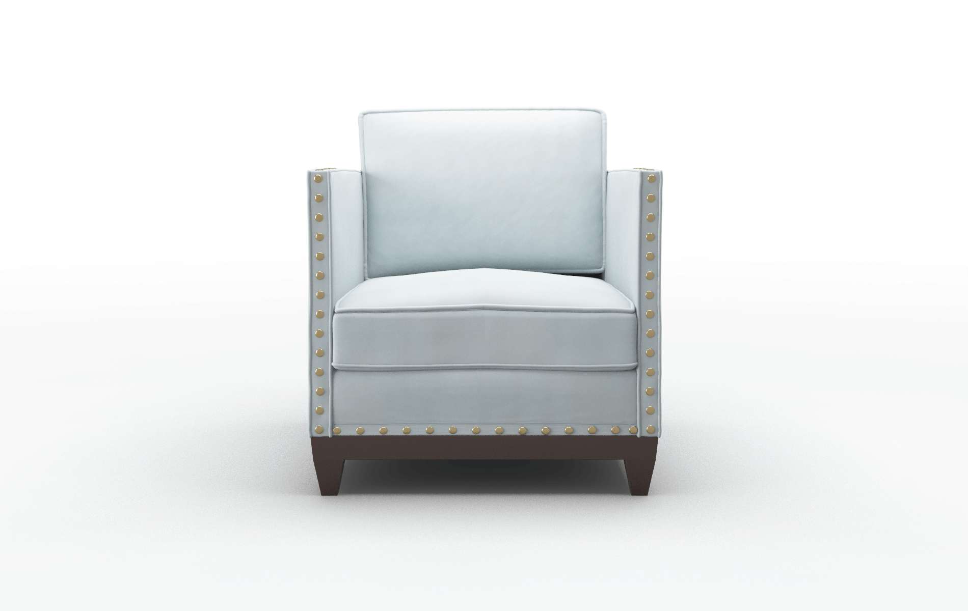 Florence Hathaway Aqua Chair espresso legs 1
