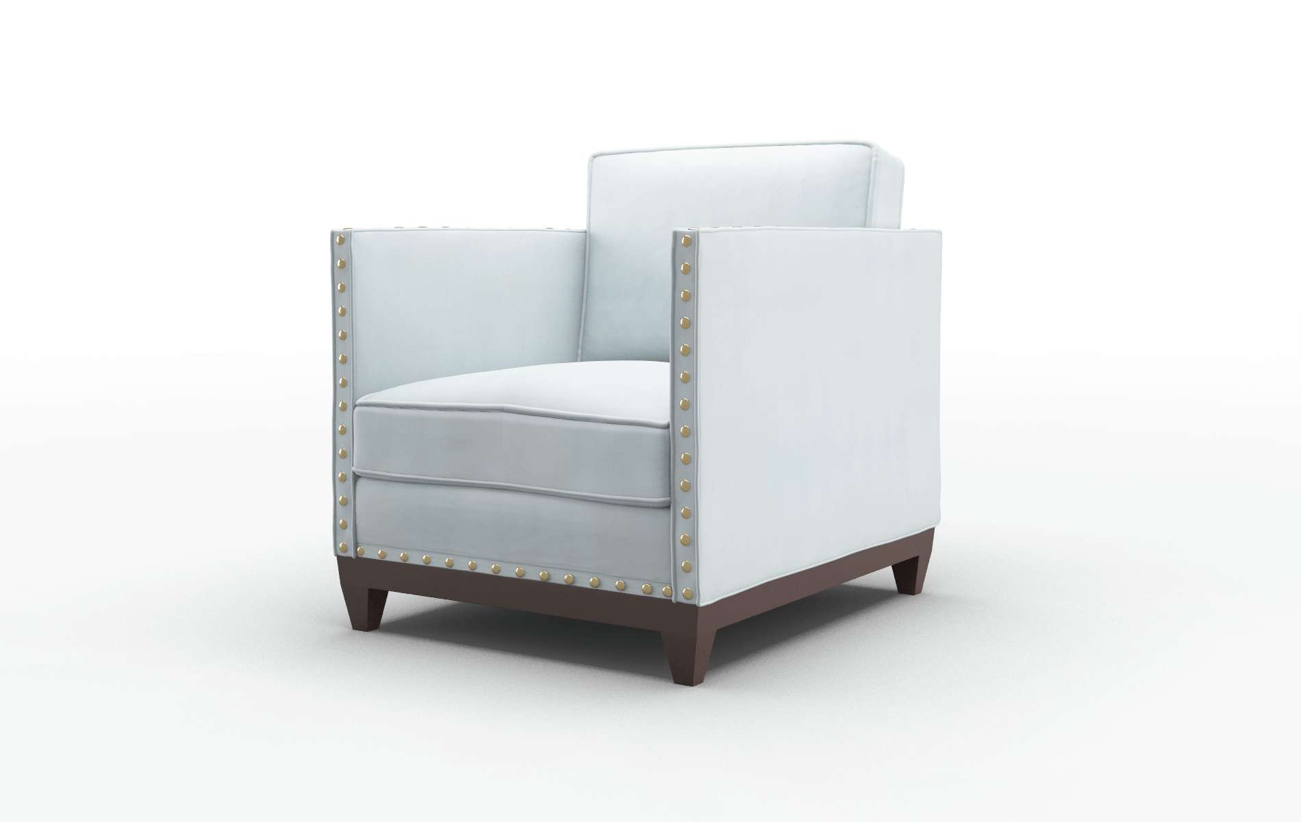Florence Hathaway Aqua Chair espresso legs 4