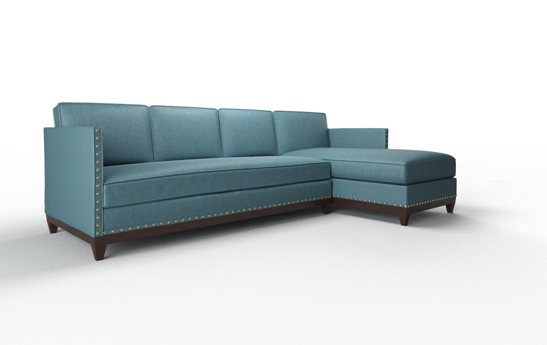 Florence Hepburn Teal Panel espresso legs 2