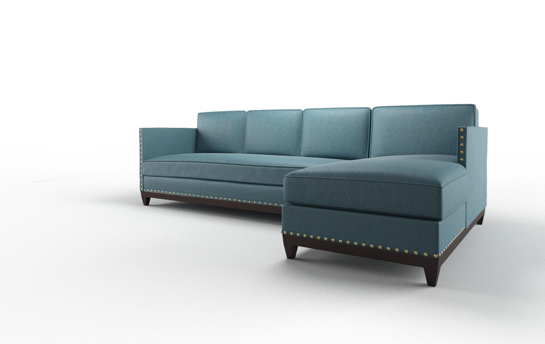 Florence Hepburn Teal Panel espresso legs 4