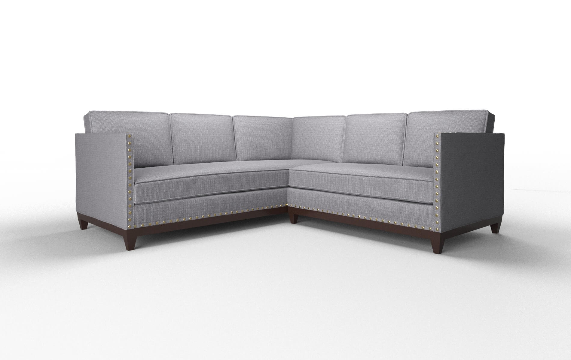 Florence Insight Denim Sectional espresso legs 1