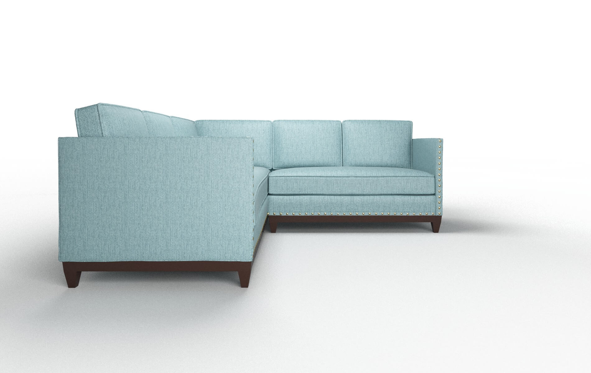 Florence Insight Peacock Sectional espresso legs 2