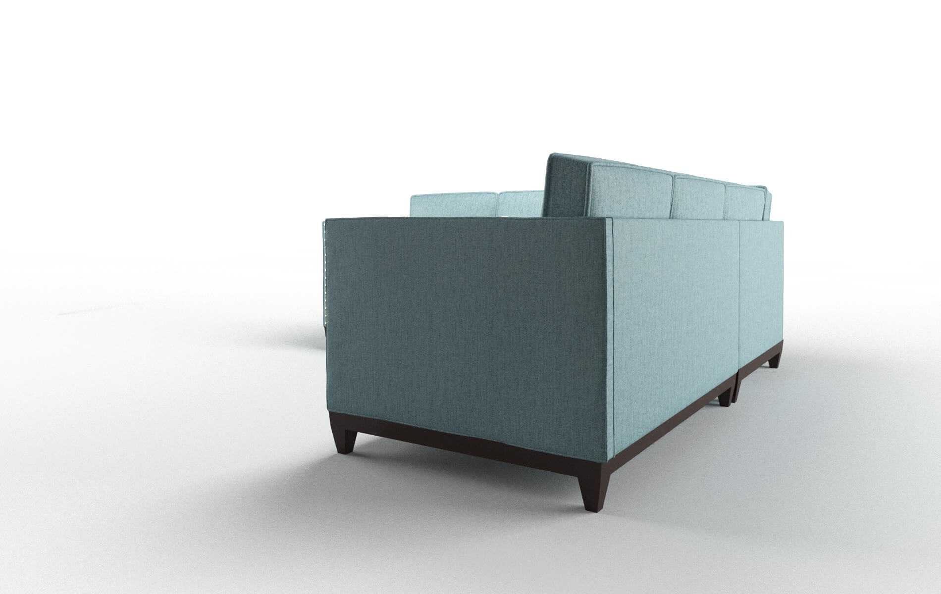 Florence Insight Peacock Sectional espresso legs 4
