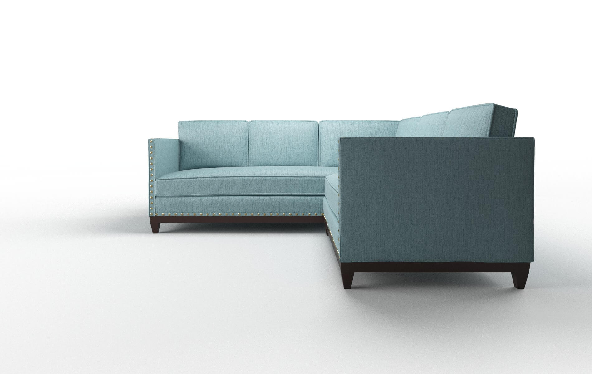 Florence Insight Peacock Sectional espresso legs 5