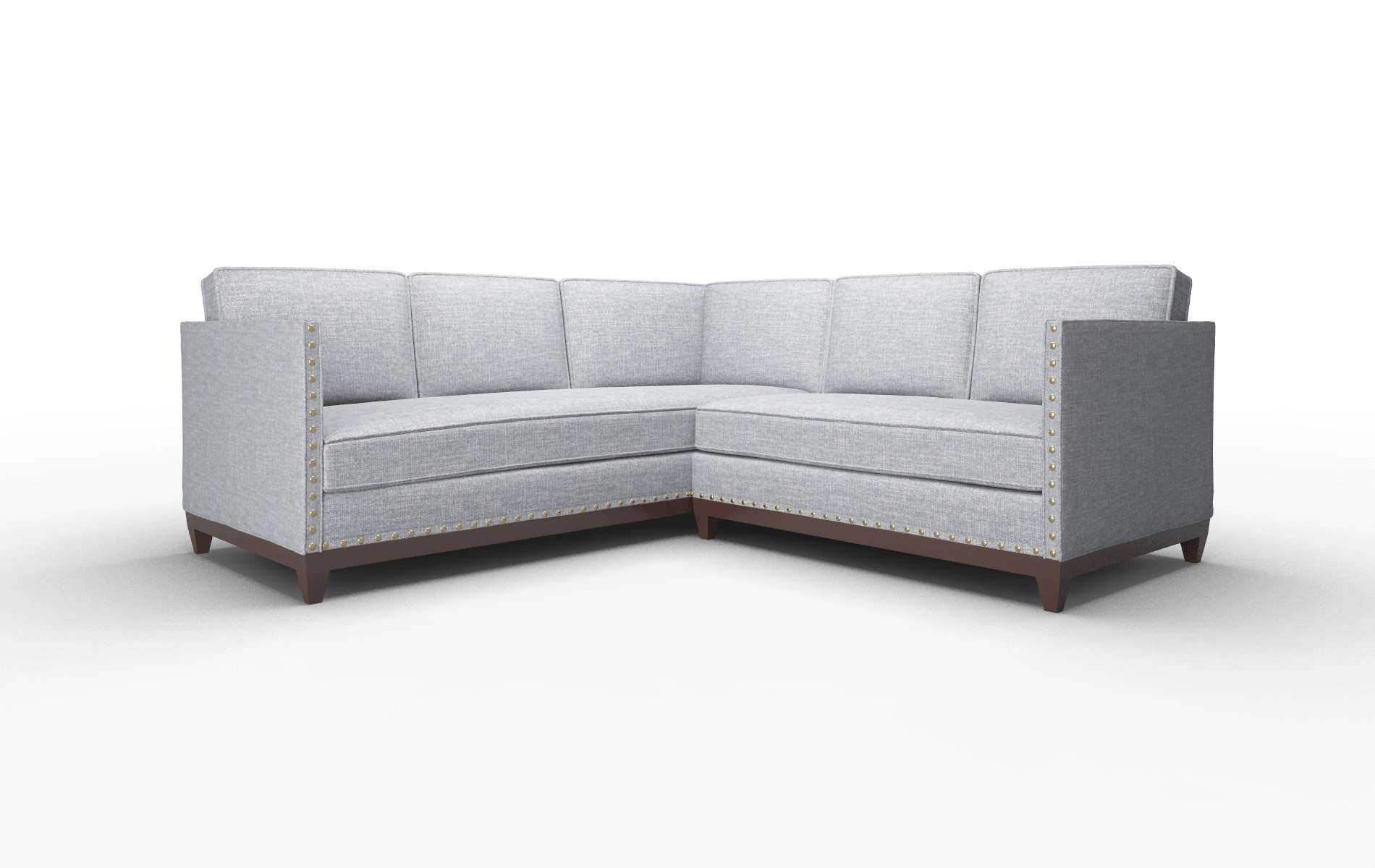 Florence Keylargo Ash Sectional espresso legs 1