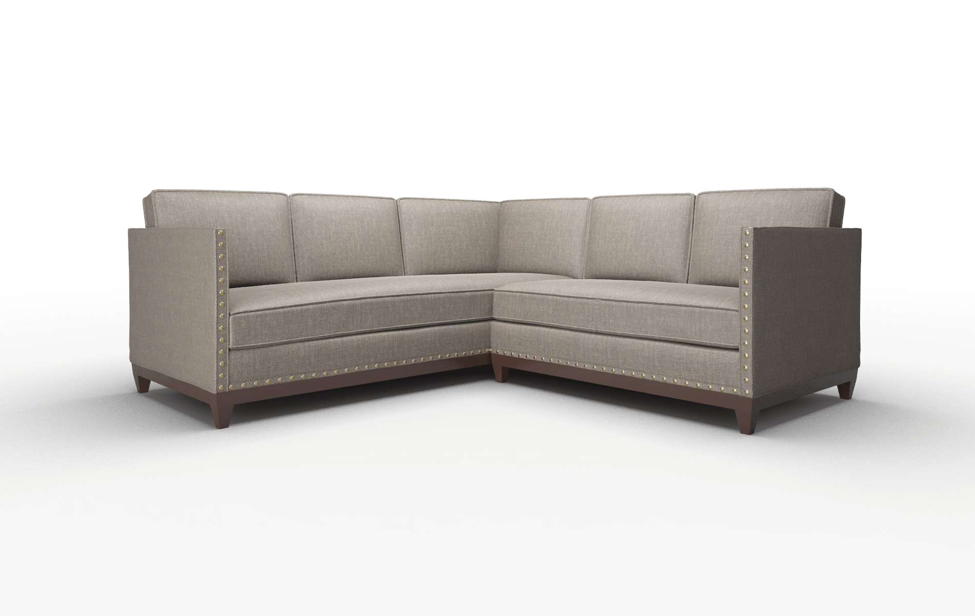 Florence Keylargo bark Sectional Espresso Legs  1