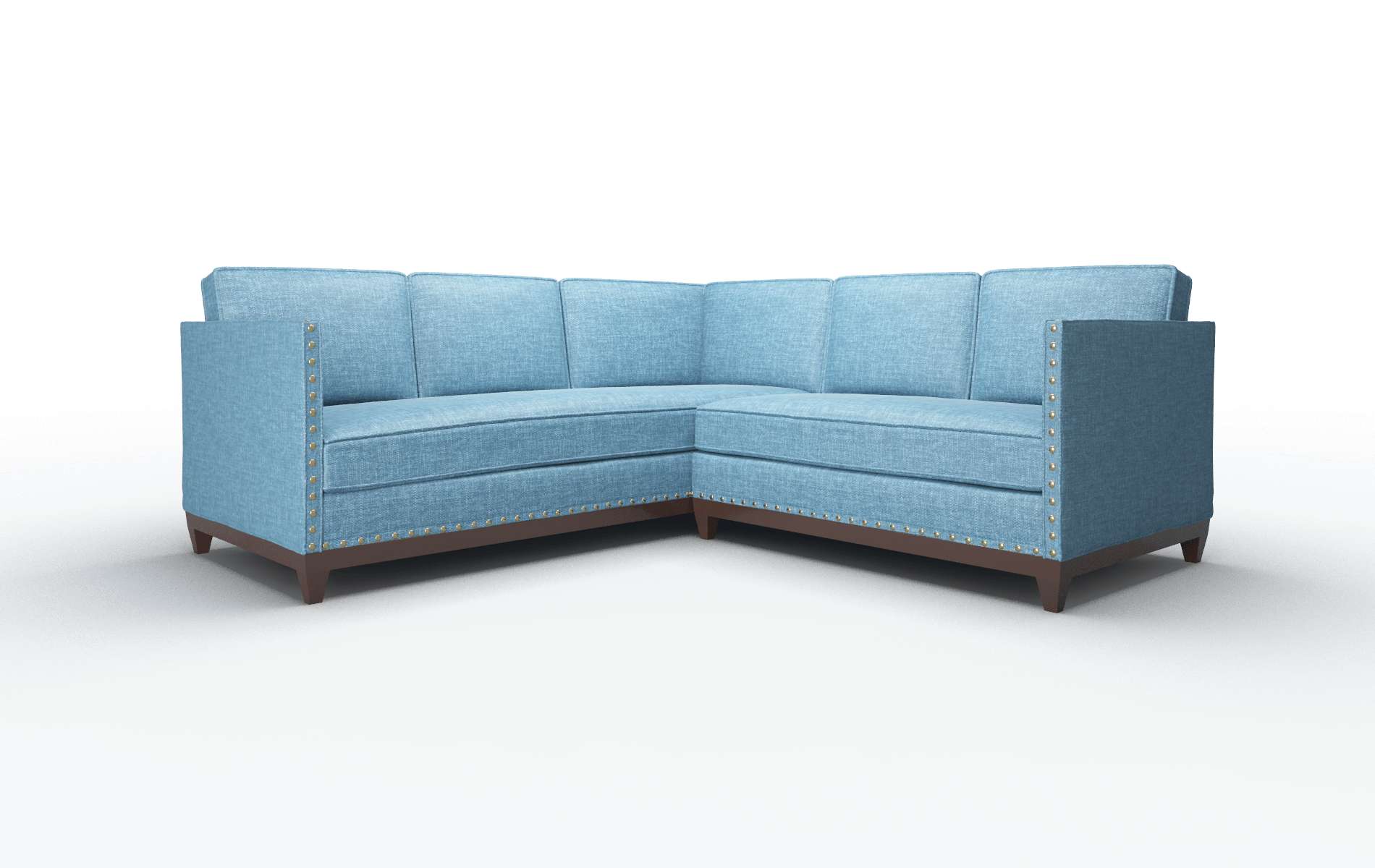 Florence Keylargo ocean Sectional Espresso Legs  1