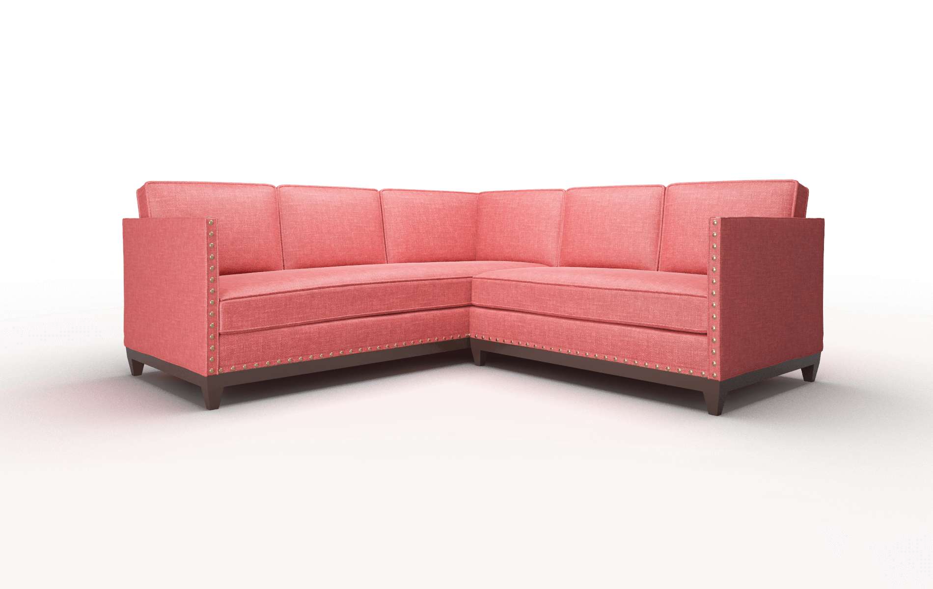 Florence Keylargo Ruby Sectional espresso legs 1