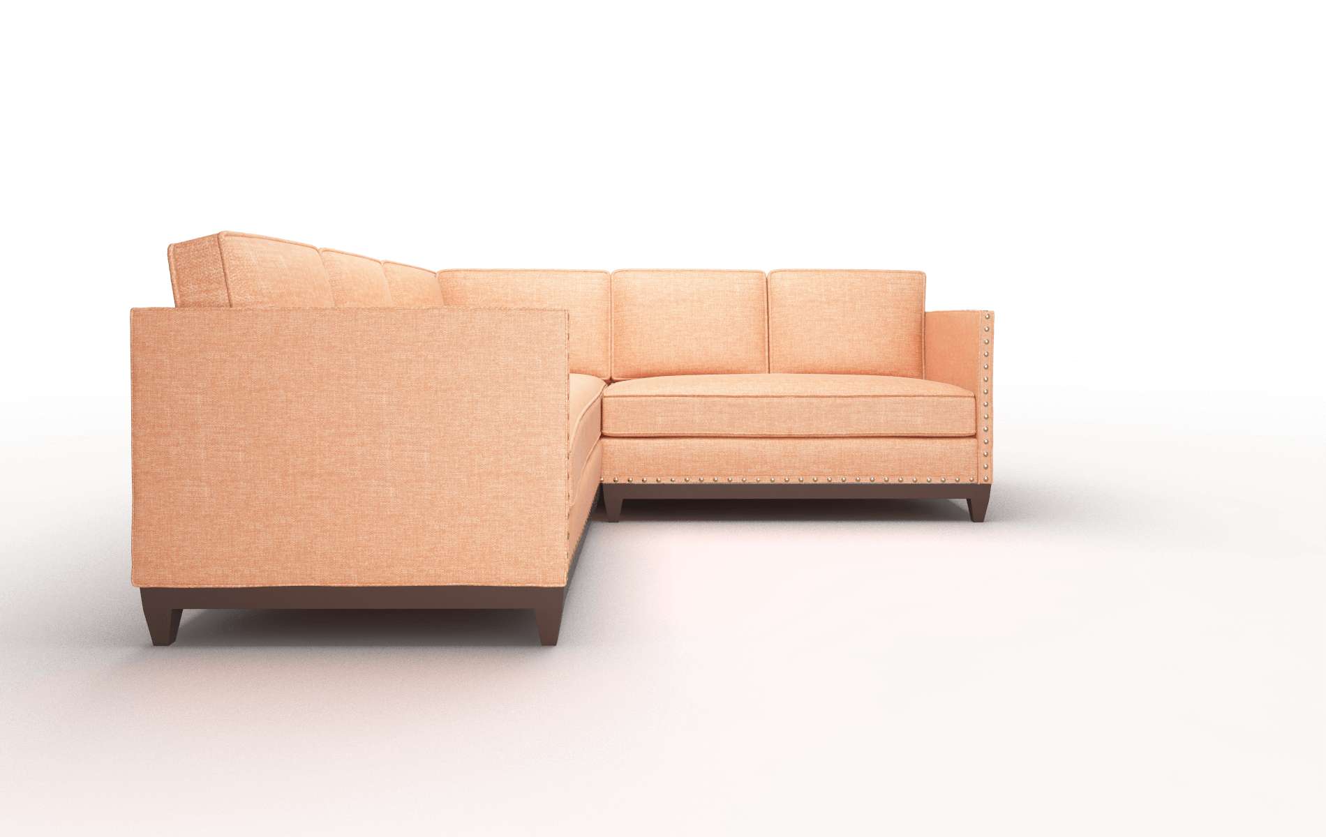 Florence Keylargo Terracotta Sectional espresso legs 2