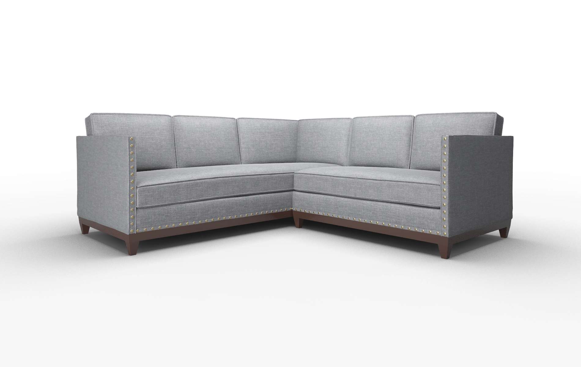 Florence Lana Onyx Sectional espresso legs 1