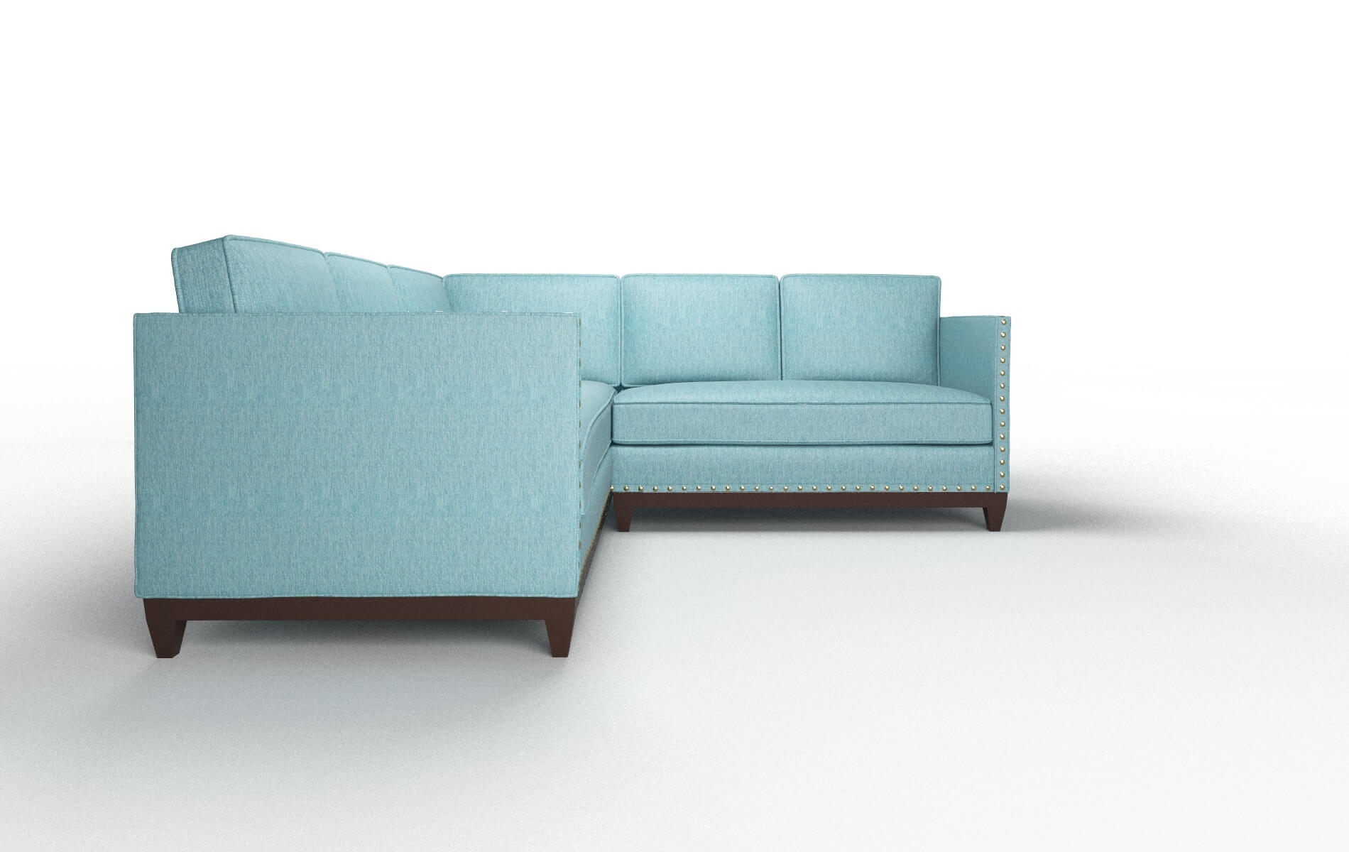 Florence Lana Peacock Sectional espresso legs 2