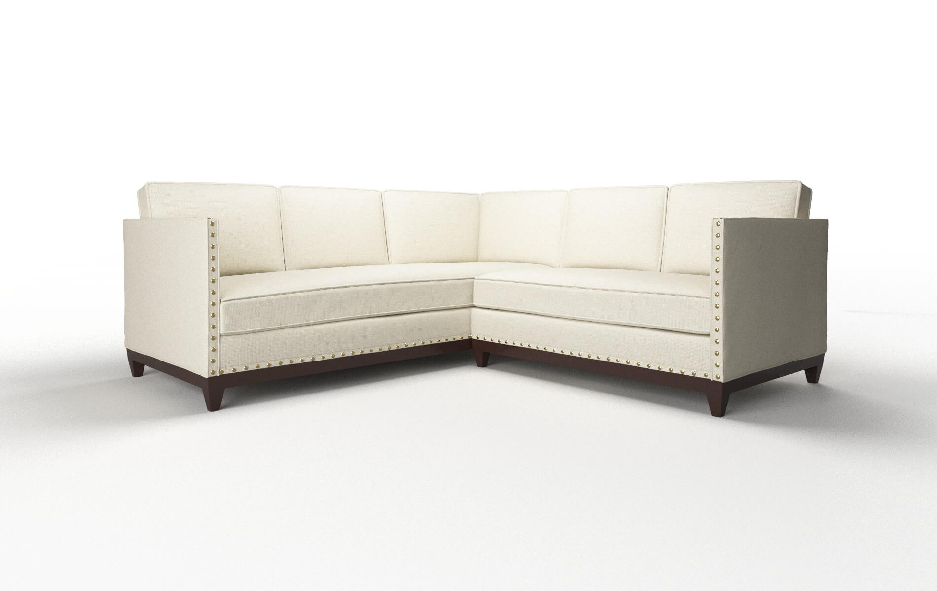 Florence Lana Sand Sectional espresso legs 1