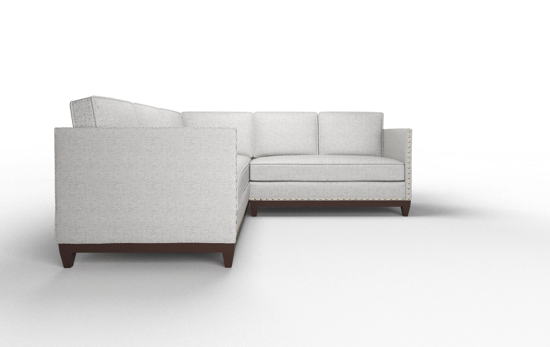 Florence Malibu Dove Sectional espresso legs 2