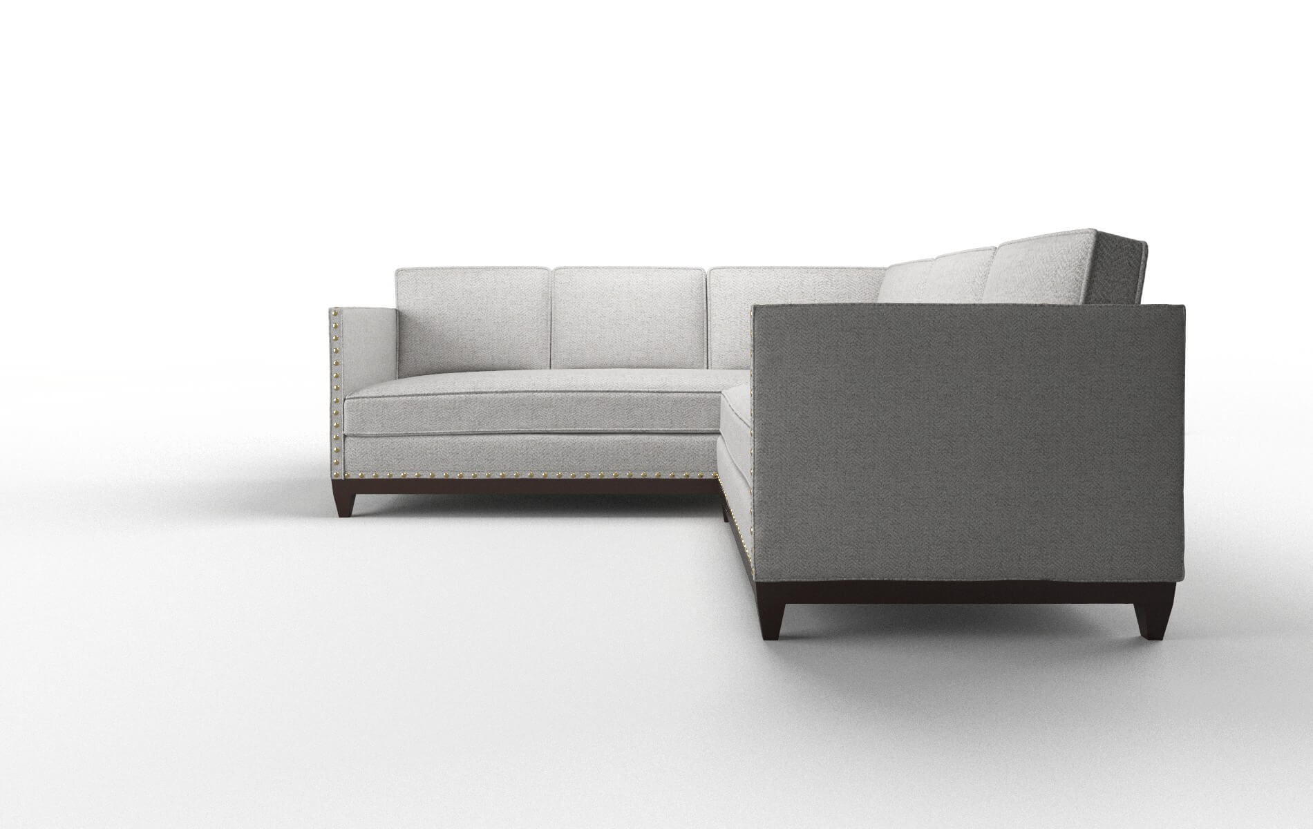 Florence Malibu Dove Sectional espresso legs 5