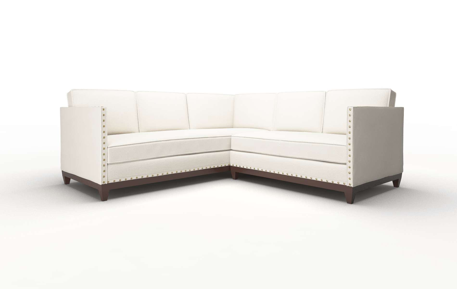 Florence Malibu Linen Sectional espresso legs