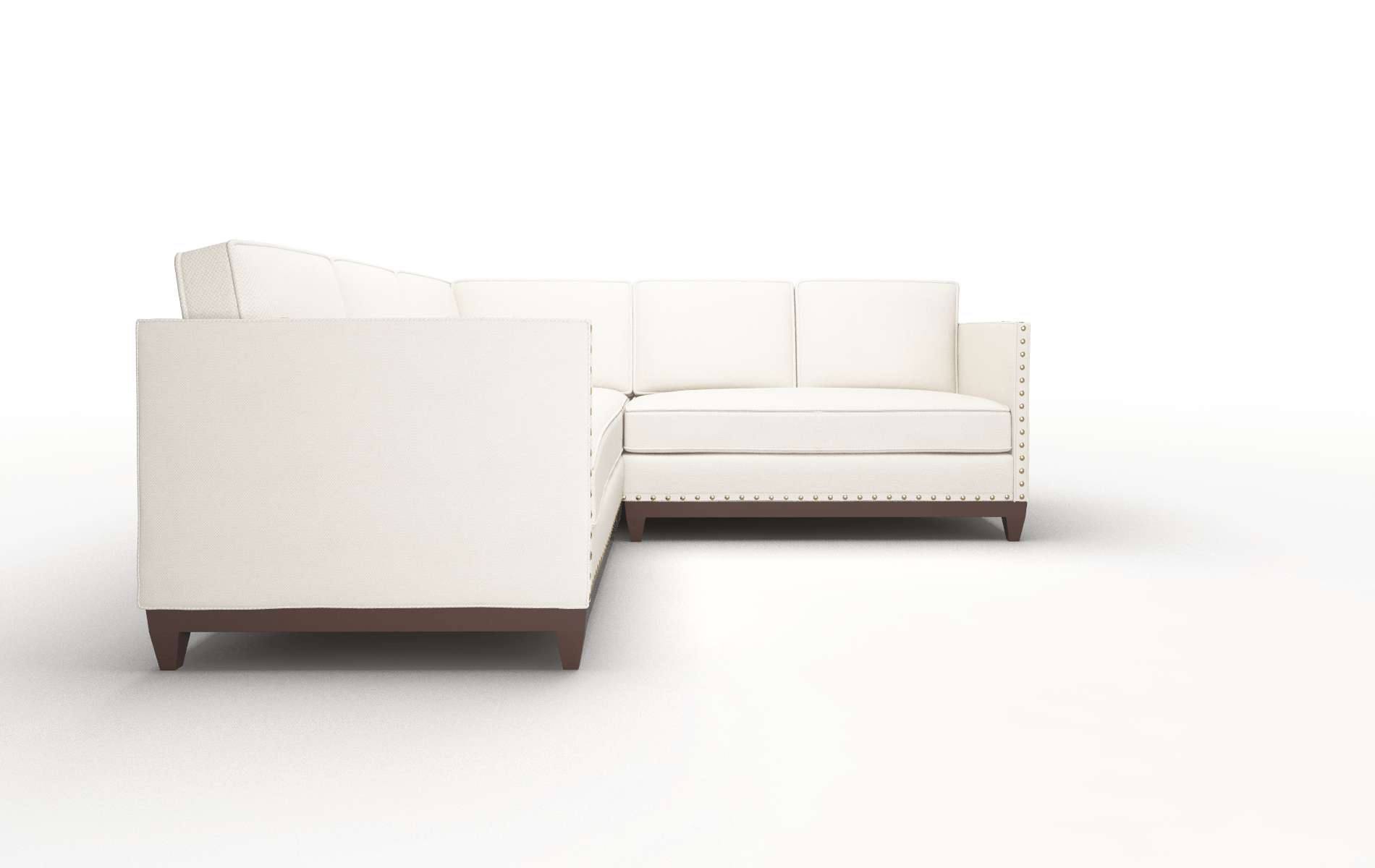 Florence Malibu Linen Sectional espresso legs 2